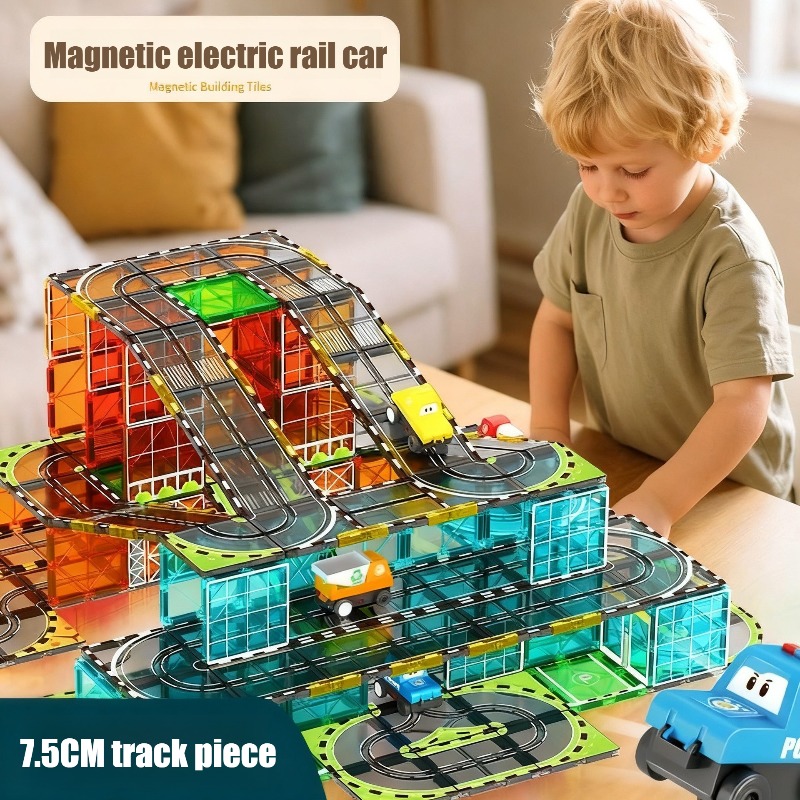 Kids Toys Electric Car - Creative Magnetism Electric Rail Car Children