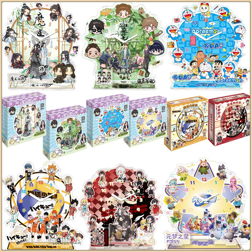 Kids Toys Sale - Cartoon Anime Peripheral Acrylic Clock Ornament