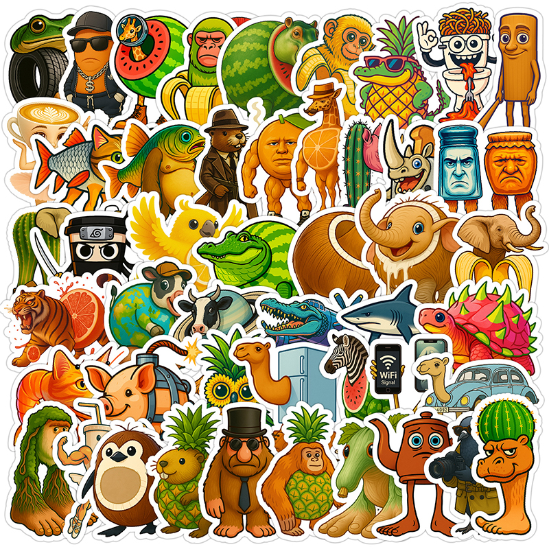 Kids Quirky Toys - 50PCS Creative Abstract Quirky Animal Graffiti