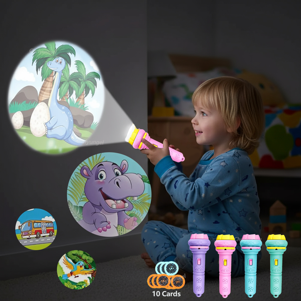 Kids Toys 10 Year Old - Projector Flashlight for Kids 10 Cards