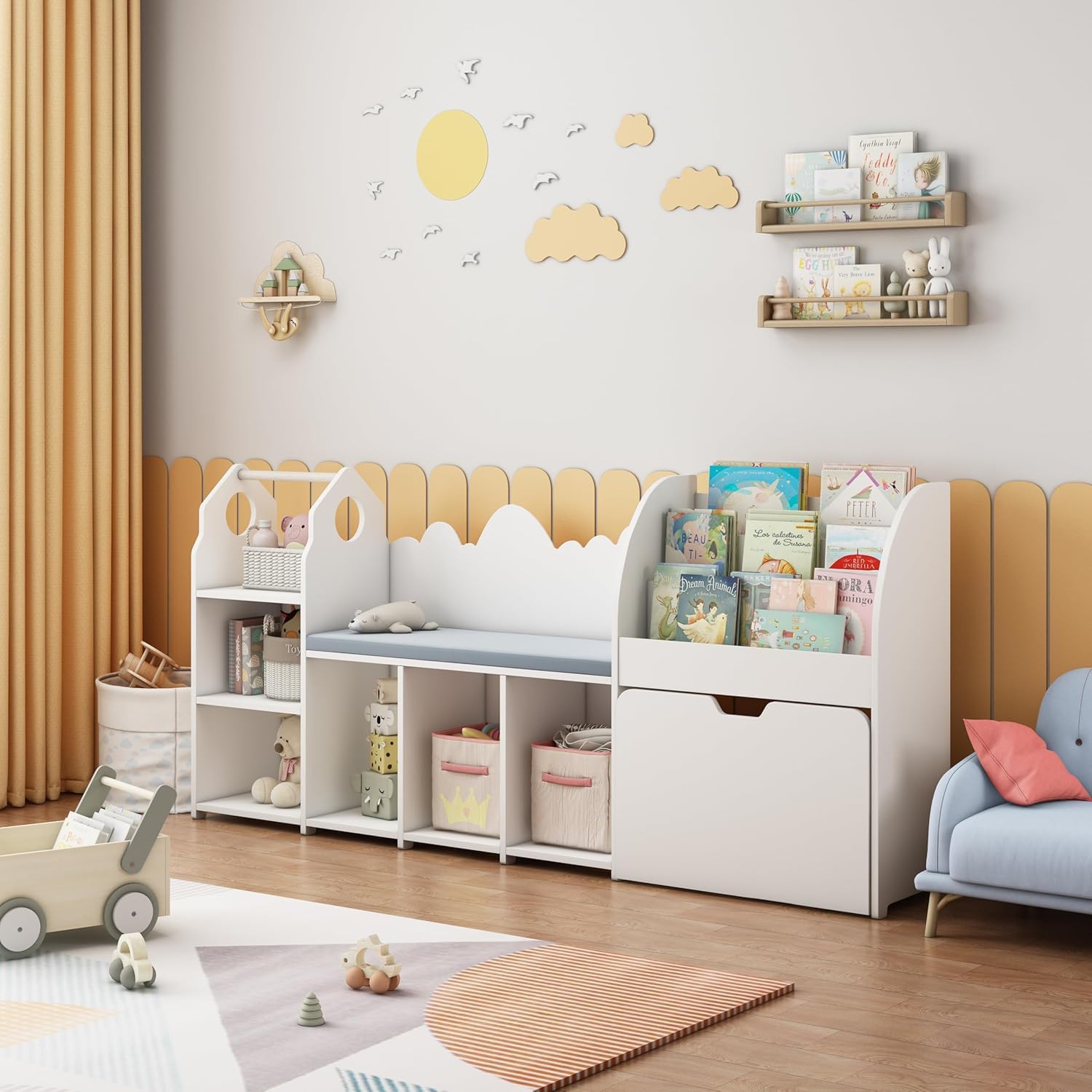 Kids Toys Drawers - Kids Reading Nook With Bench Children