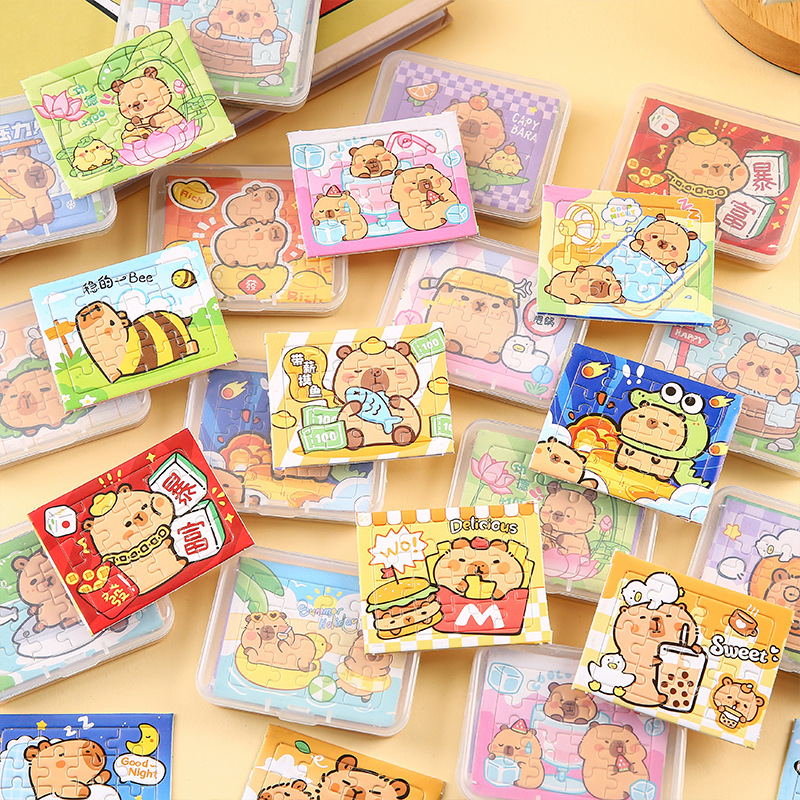 Kids Toys 10 Year Old - 10 Boxes(50pcs) Cartoon Animal Capybara Theme