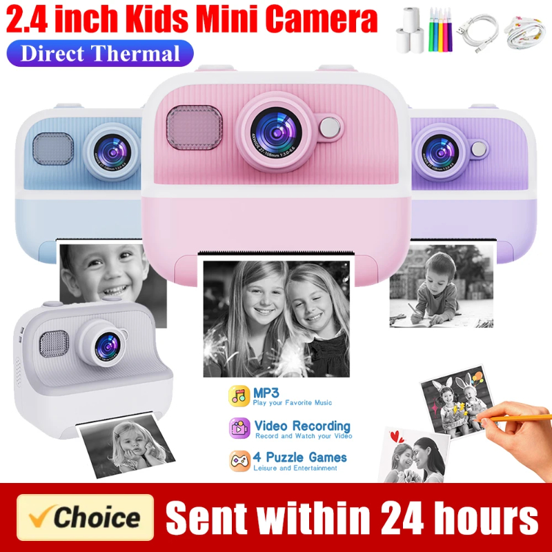 Toys For Kids Video - Kids Mini Instant Print Camera 2.4