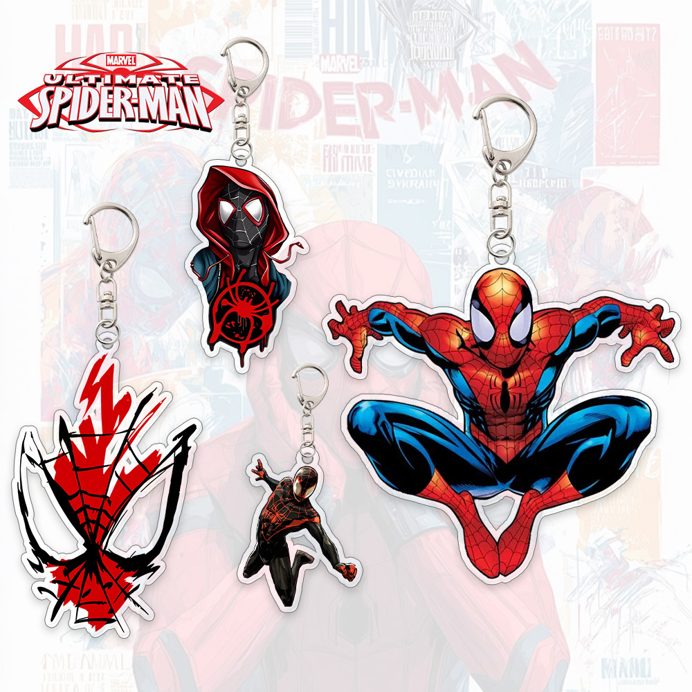 Kids Toys Return Gift - Spider Man Acrylic Keychain Anime Peripherals