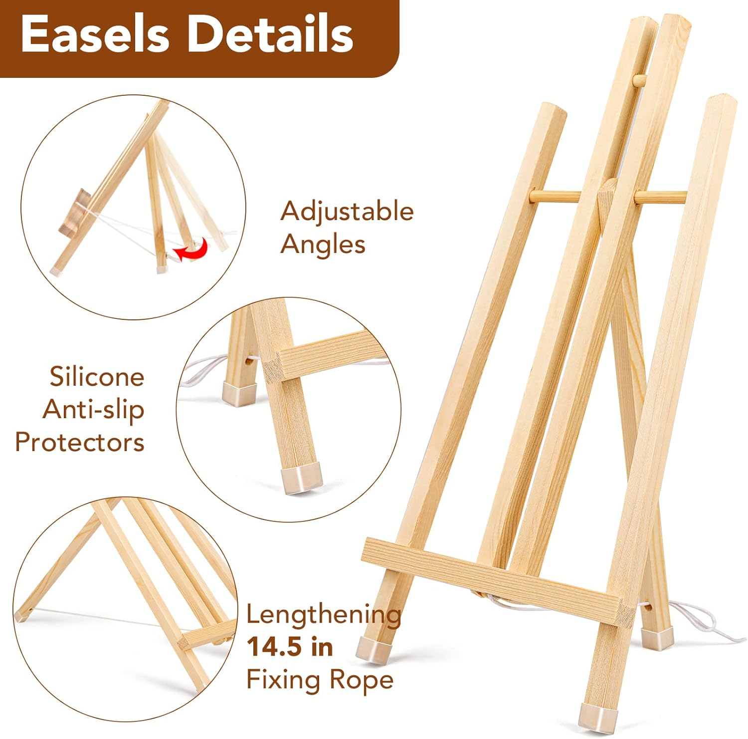 8 Pack 15 Inch Wood Easels for - Kids Art Easel recensione e prezzo