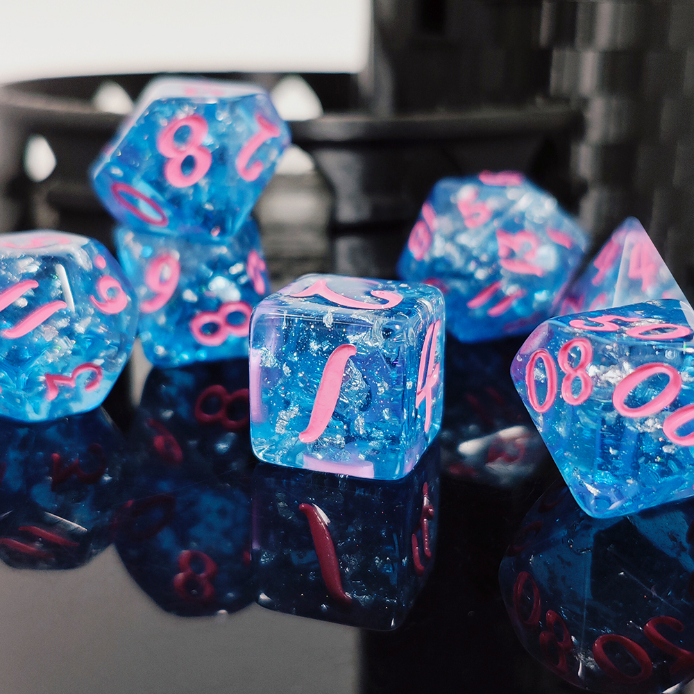 7Pcs/set Blue Color Resin Dice - Kids Toys Entertainer recensione e prezzo
