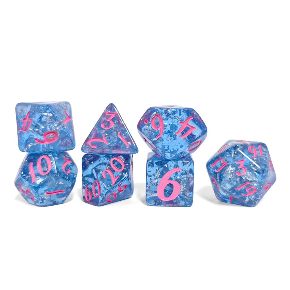 7Pcs/set Blue Color Resin Dice - Kids Toys Entertainer recensione e prezzo