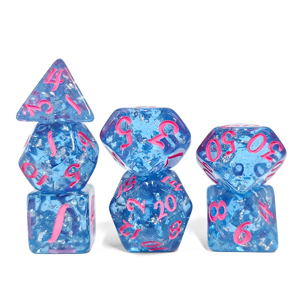7Pcs/set Blue Color Resin Dice - Kids Toys Entertainer recensione e prezzo