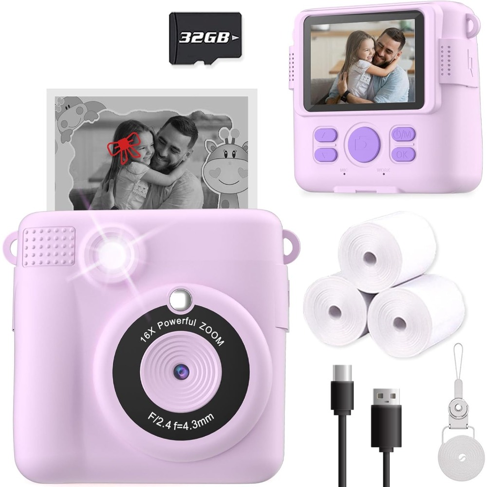 Instant Print Camera for Kids, - Toys For Kids Video recensione e prezzo