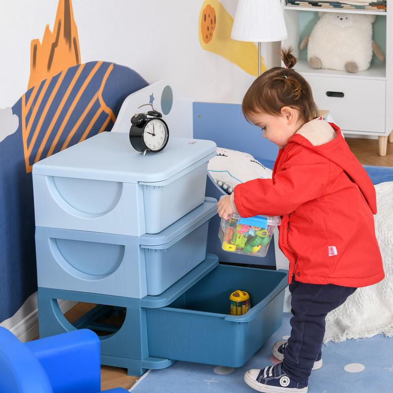 Qaba 3 Tier Kids Storage Unit, - Kids Toys Drawers recensione e prezzo