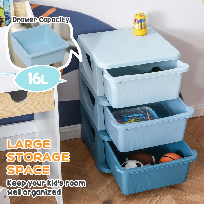 Qaba 3 Tier Kids Storage Unit, - Kids Toys Drawers recensione e prezzo