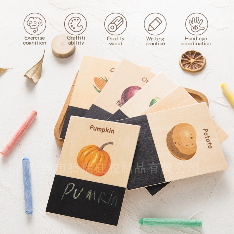 Wooden Cognition Flash Cards W - Educational Flash Card recensione e prezzo
