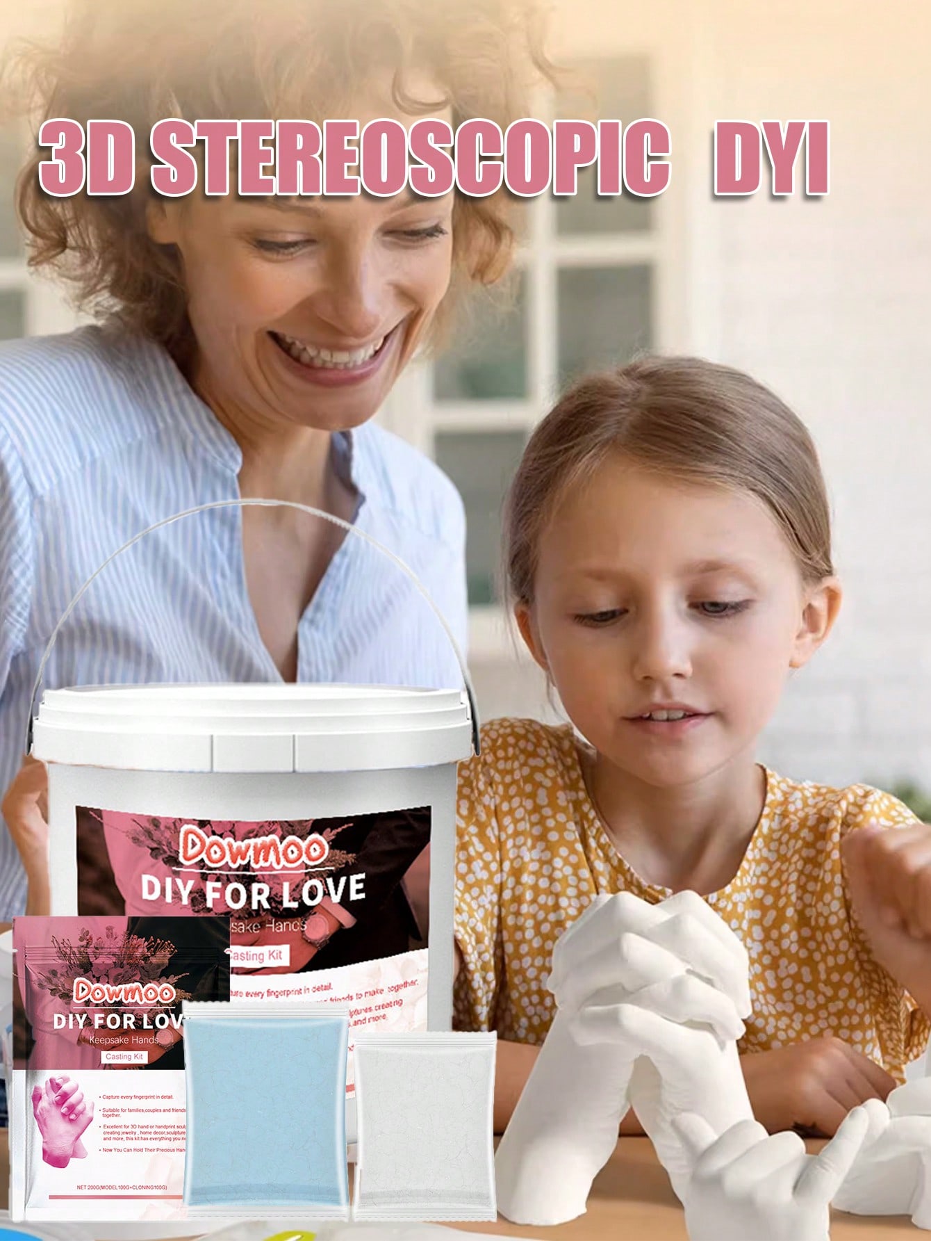 1 Set Couple Hand Mold DIY Kit - Kid Toys And Craft recensione e prezzo