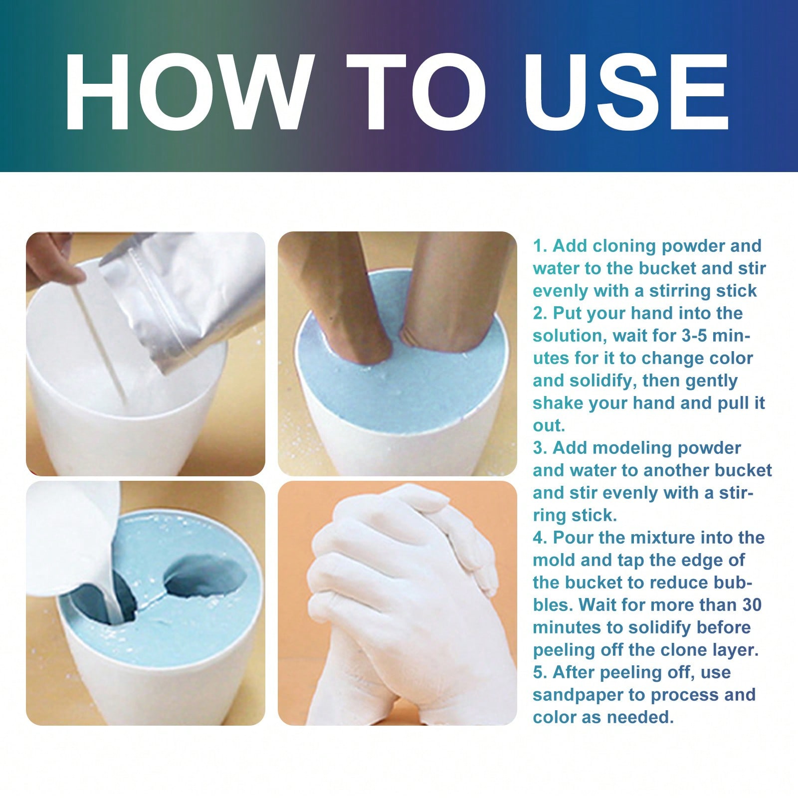 1 Set Couple Hand Mold DIY Kit - Kid Toys And Craft recensione e prezzo