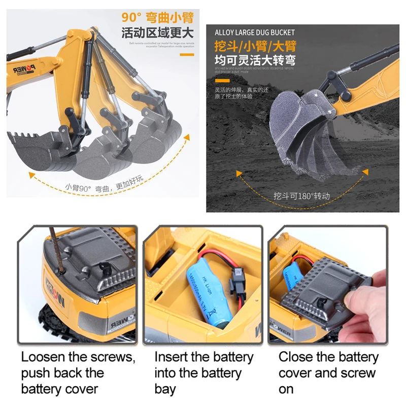 RC Excavator 2.4Ghz 6 Channel  - Kids' Toys Channel recensione e prezzo