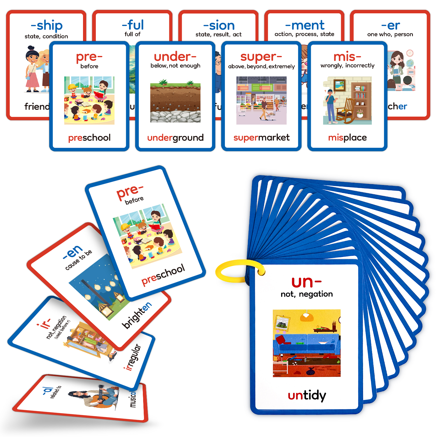 15pcs Double-Sided Prefixes an - Educational Flash Card recensione e prezzo