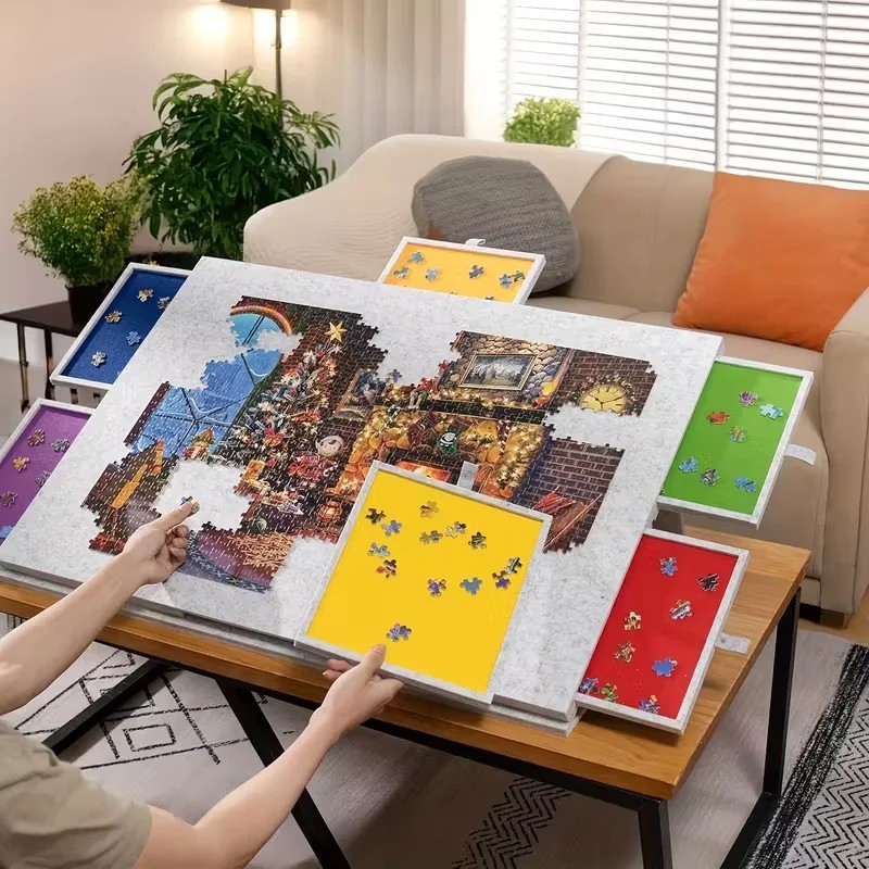 Portable Jigsaw Puzzle Table f - Kids Toys Drawers recensione e prezzo