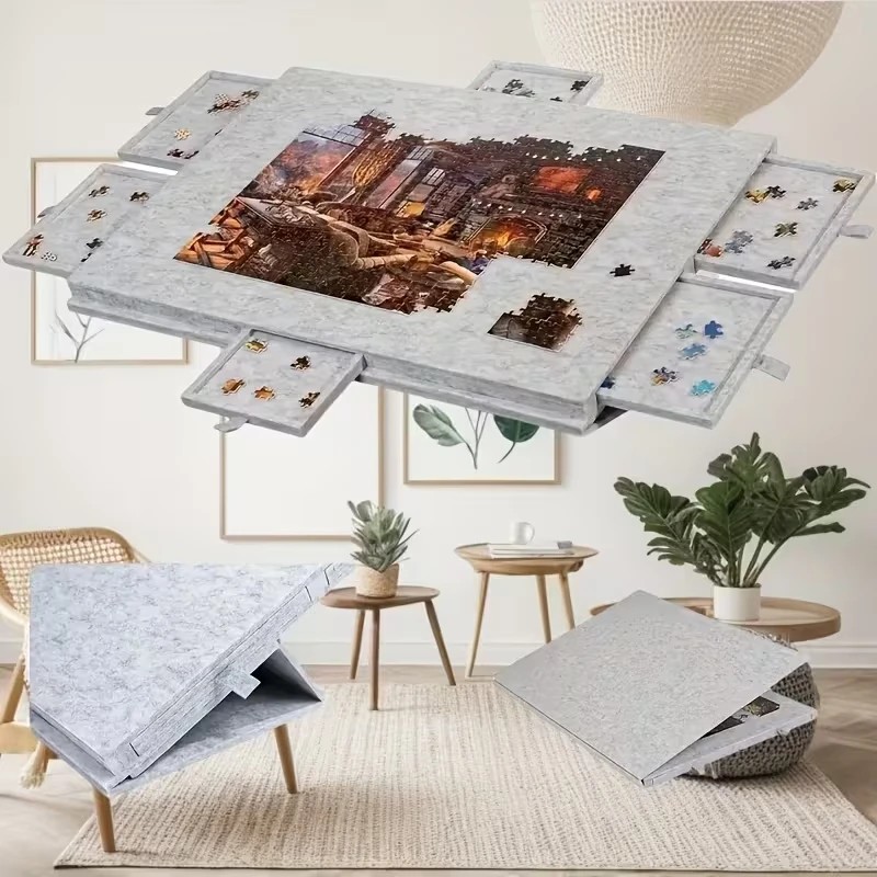 Portable Jigsaw Puzzle Table f - Kids Toys Drawers recensione e prezzo