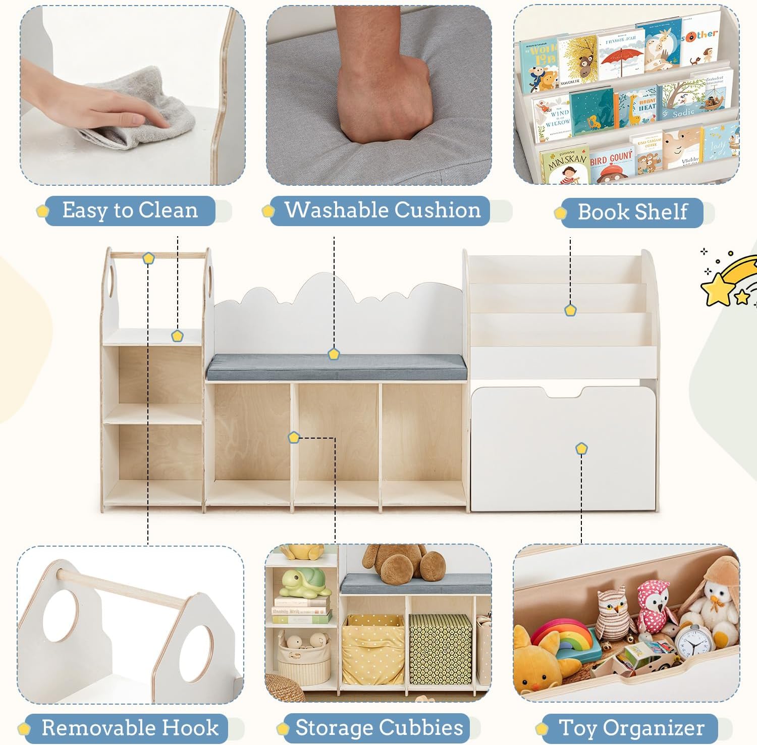 Kids Reading Nook With Bench C - Kids Toys Drawers recensione e prezzo