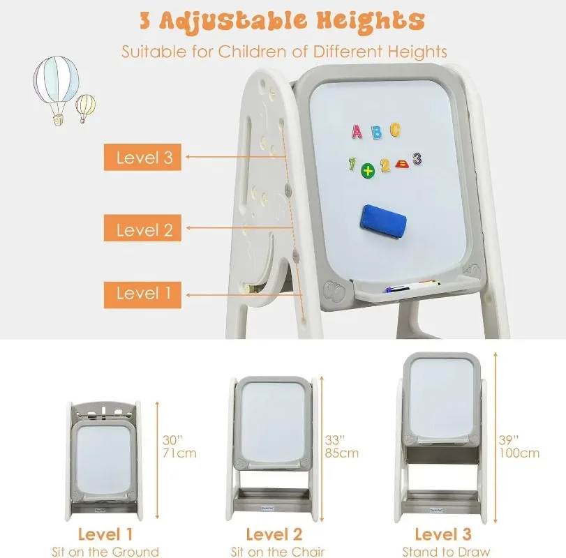 Kids Art Easel with Stool, 3 i - Kids Art Easel recensione e prezzo