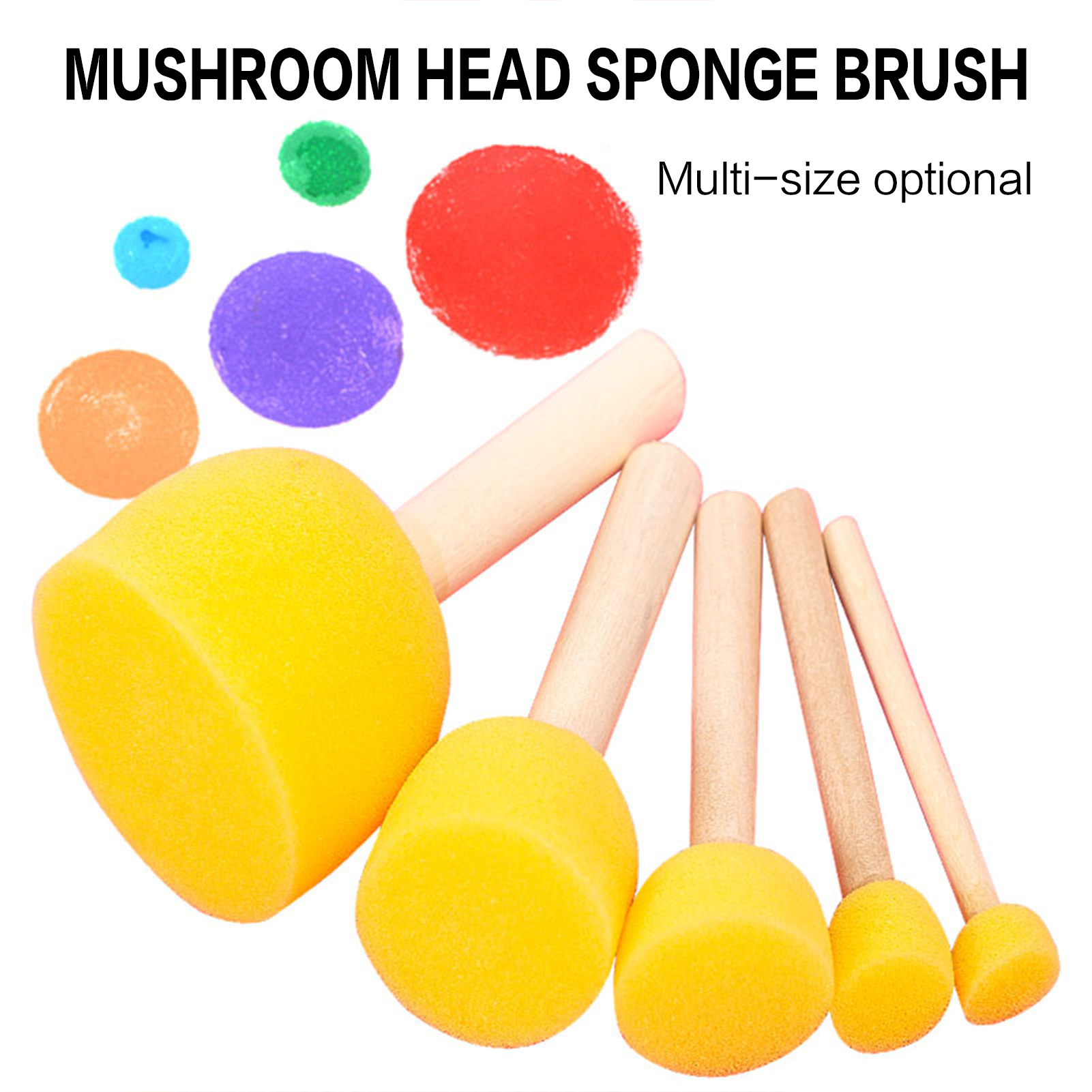 5pcs Round Stencil Sponge Wood - Kid Toys And Craft recensione e prezzo