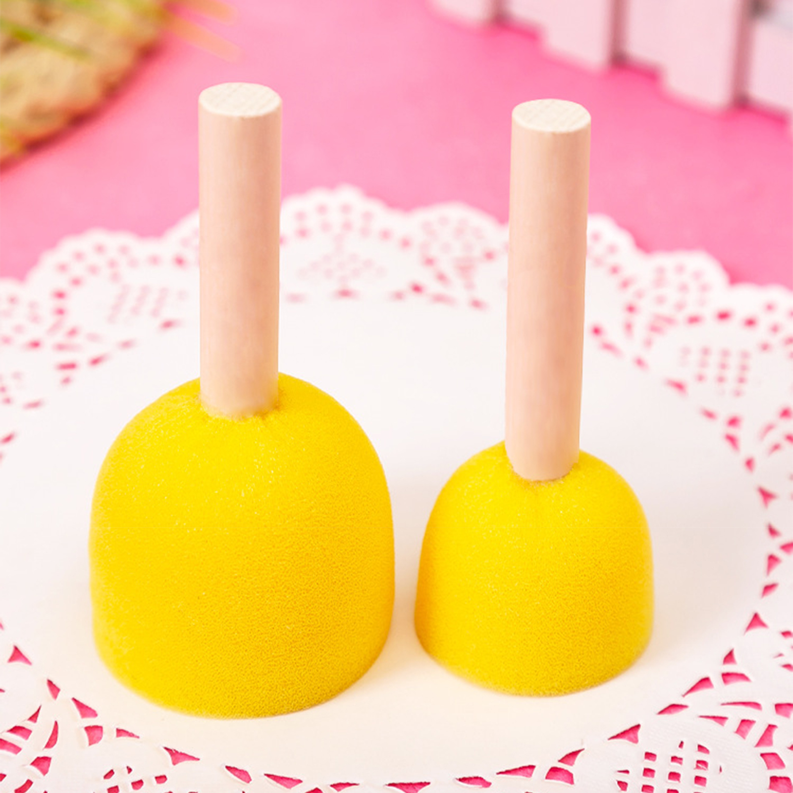 5pcs Round Stencil Sponge Wood - Kid Toys And Craft recensione e prezzo