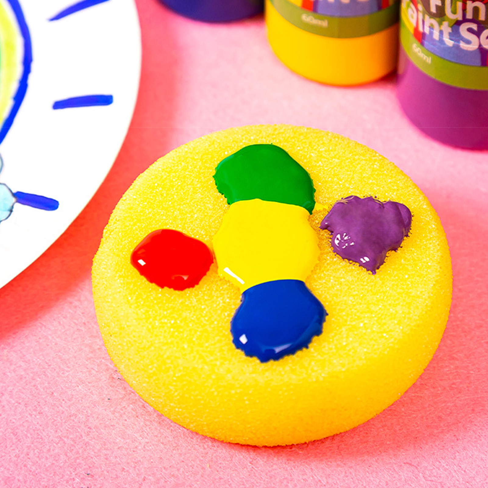 5pcs Round Stencil Sponge Wood - Kid Toys And Craft recensione e prezzo