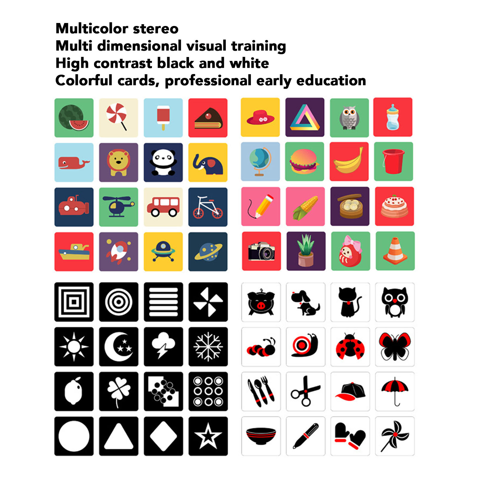 ZK40 64pcs High Contrast Baby  - Educational Flash Card recensione e prezzo