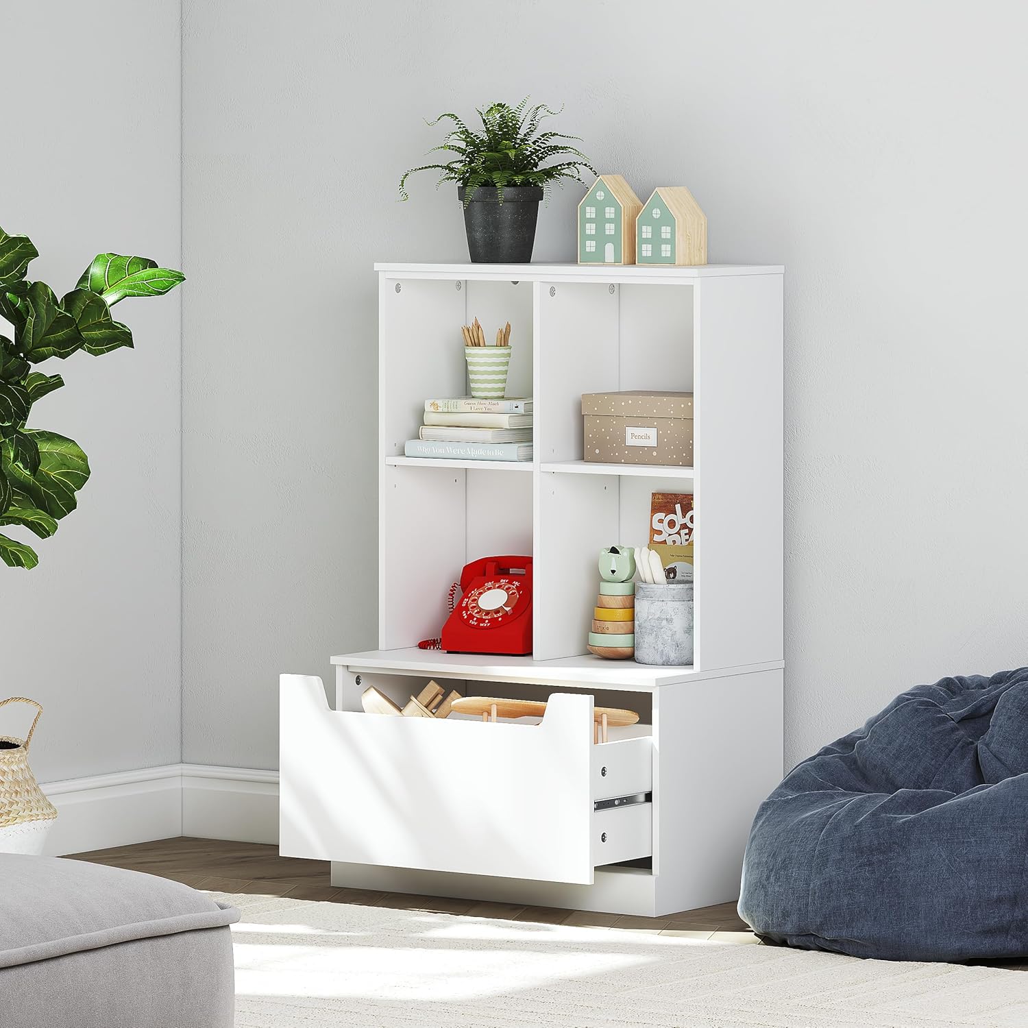 Kids Bookshelf and Toy Storage - Kids Toys Drawers recensione e prezzo