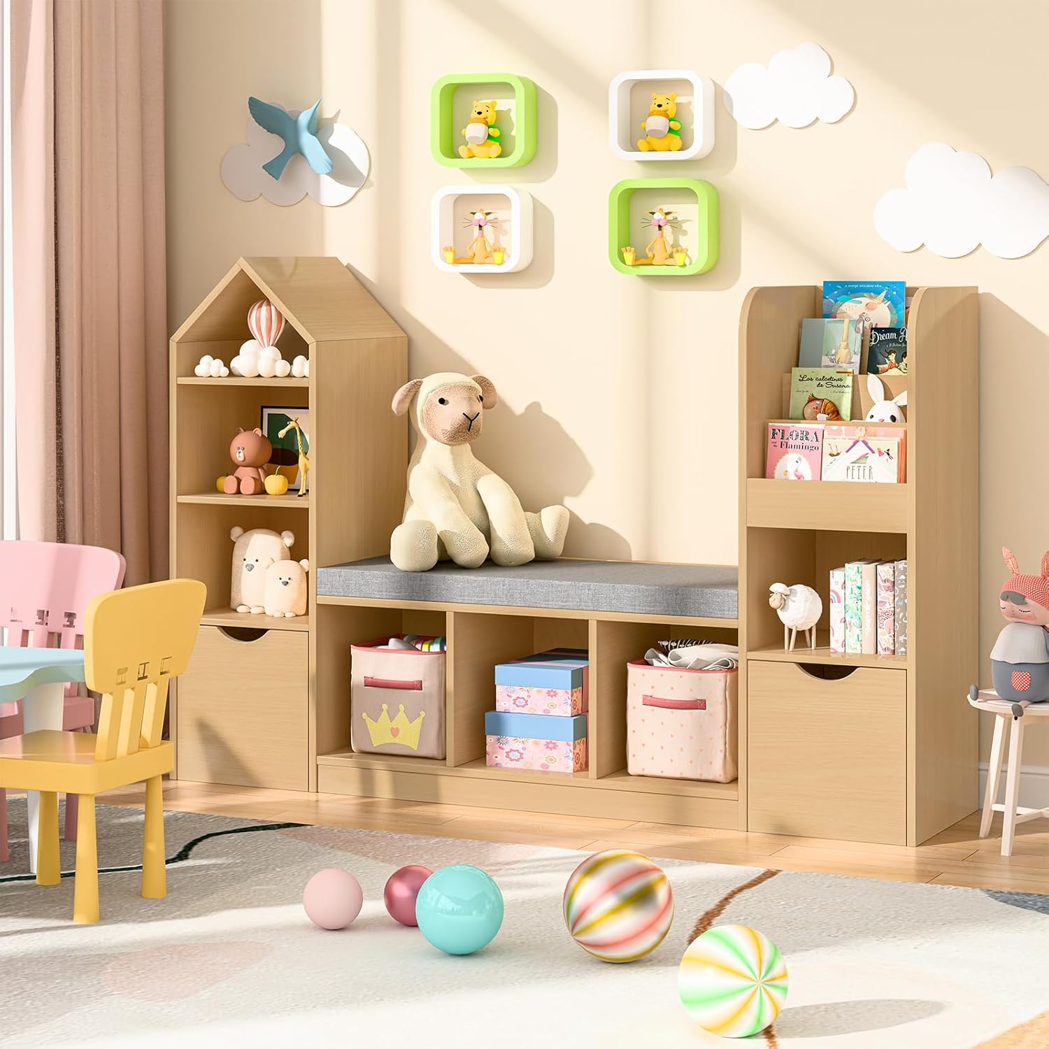 55.12’’Kids Bookshelf with Rea - Kids Toys Drawers recensione e prezzo