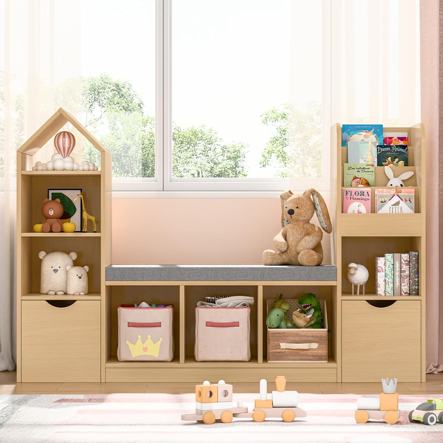 55.12’’Kids Bookshelf with Rea - Kids Toys Drawers recensione e prezzo