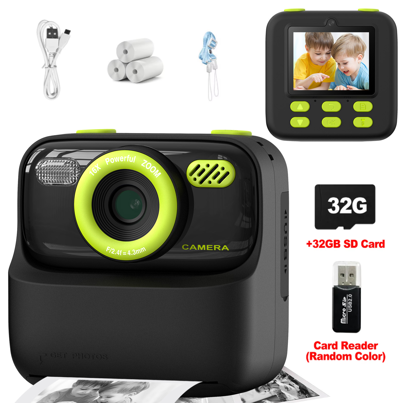 Kids Instant Print Camera 32GB - Toys For Kids Video recensione e prezzo