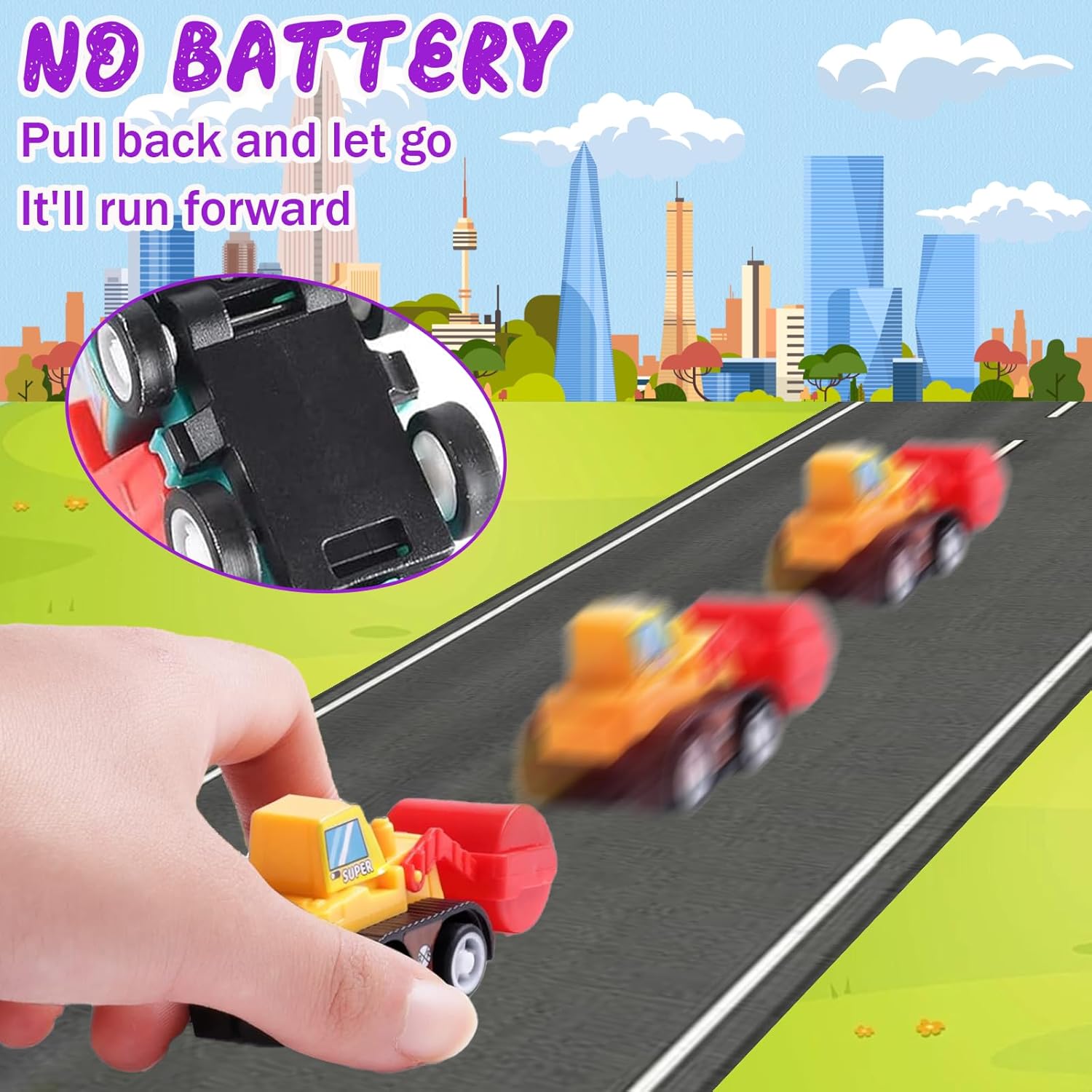 12pcs Pull Back Cars Truck Veh - Kids Y Toys recensione e prezzo