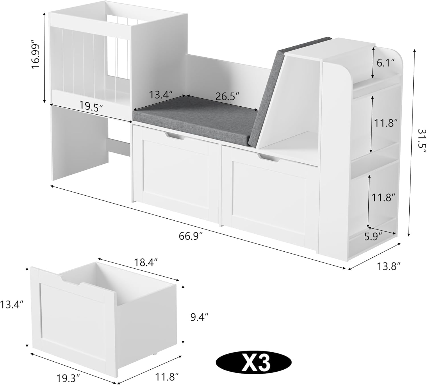 Kids Wooden Toy Storage Organi - Kids Toys Drawers recensione e prezzo