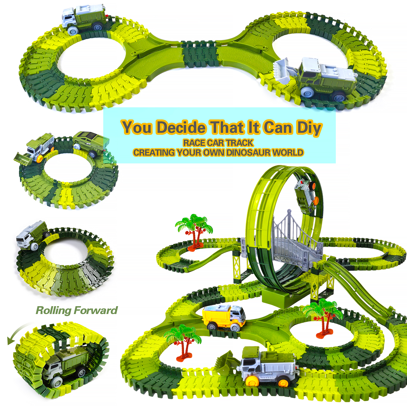 Dinosaur toy race track featur - Kids Toys Electric Car recensione e prezzo
