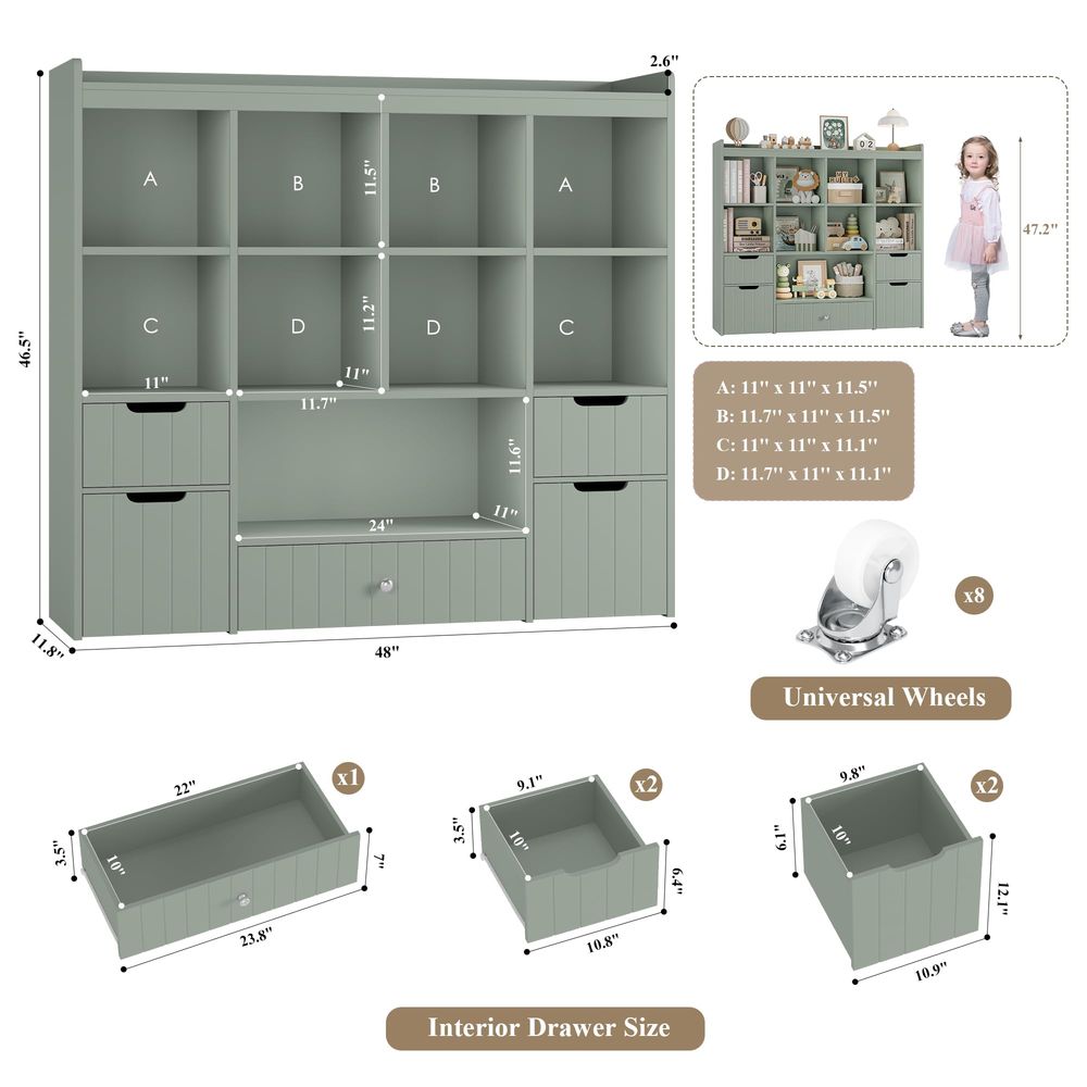 48 W Kids Toy Storage Organize - Kids Toys Drawers recensione e prezzo