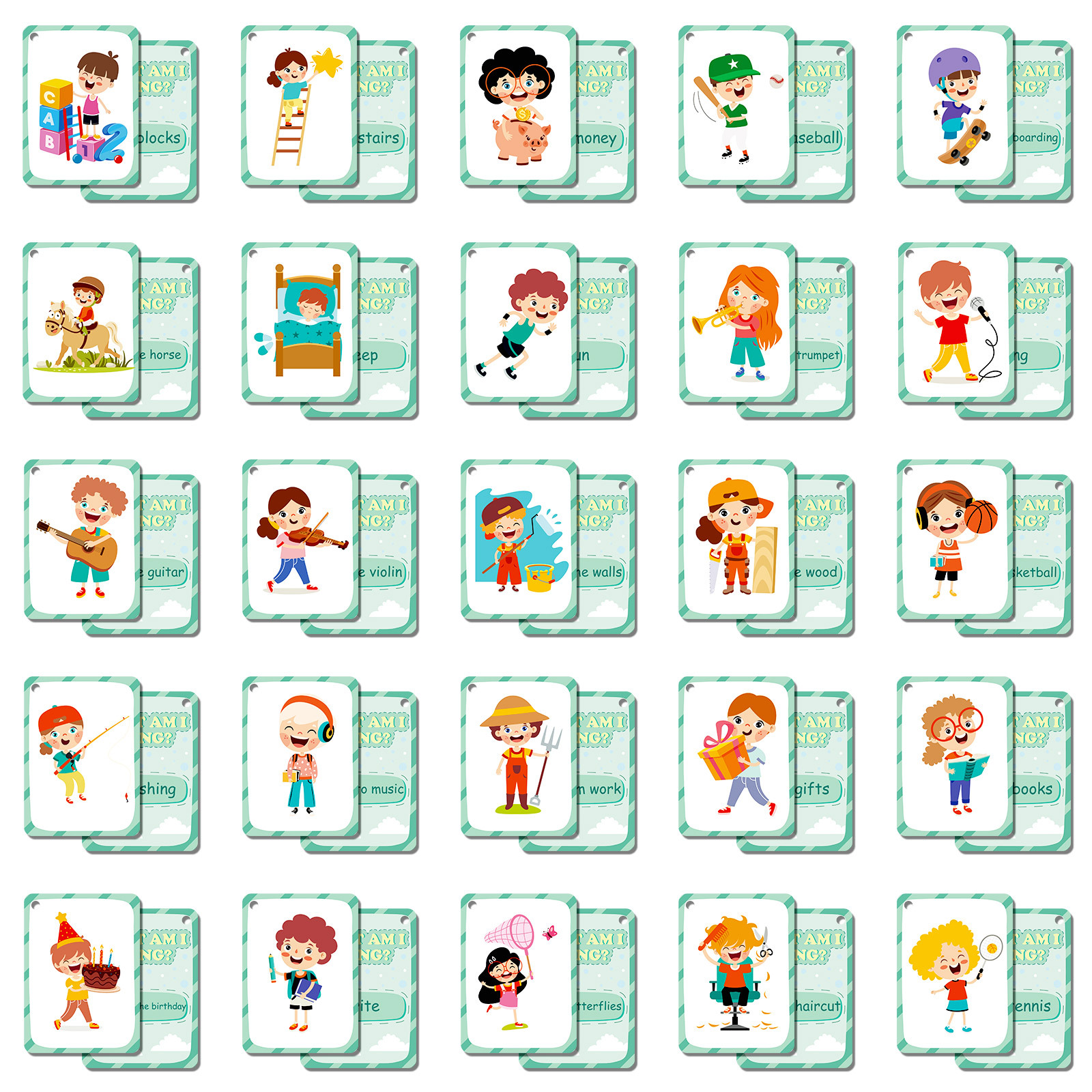 50Pcs/Set Cognition Learning C - Educational Flash Card recensione e prezzo