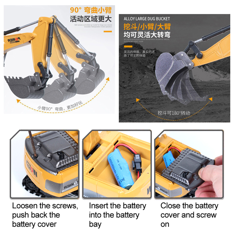 RC Excavator 2.4Ghz 6 Channel  - Kids' Toys Channel recensione e prezzo