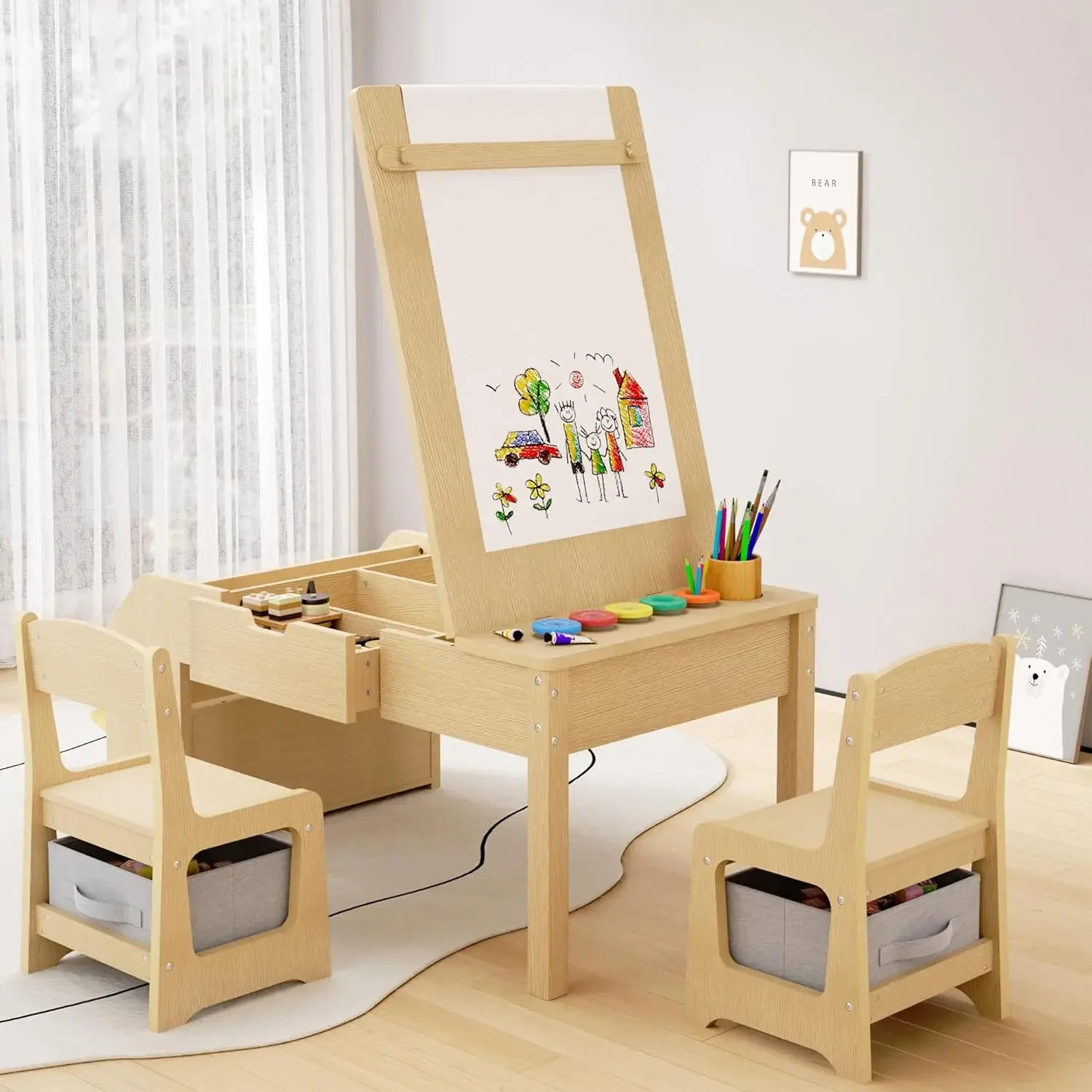 5-in-1 Kids Art Table and Chai - Kids Art Easel recensione e prezzo