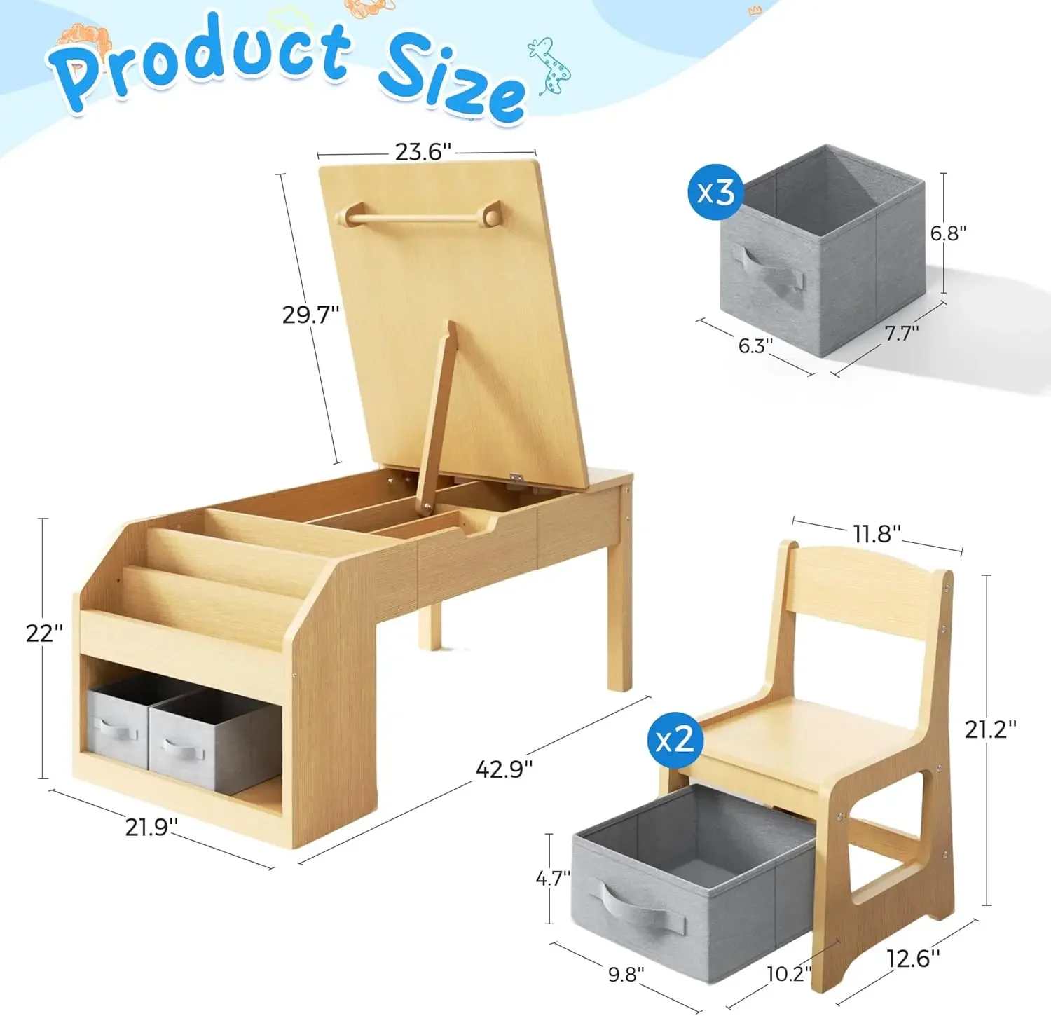 5-in-1 Kids Art Table and Chai - Kids Art Easel recensione e prezzo